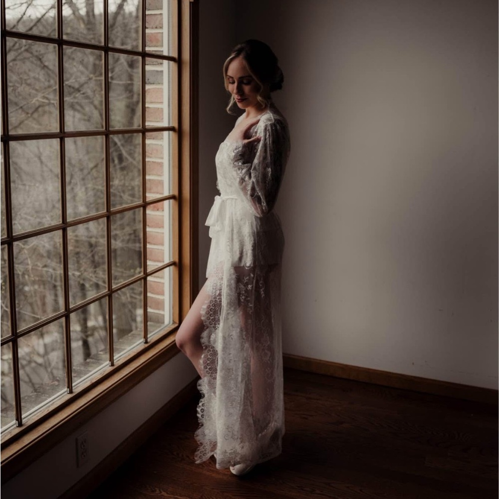 Elegant White Lace Gown